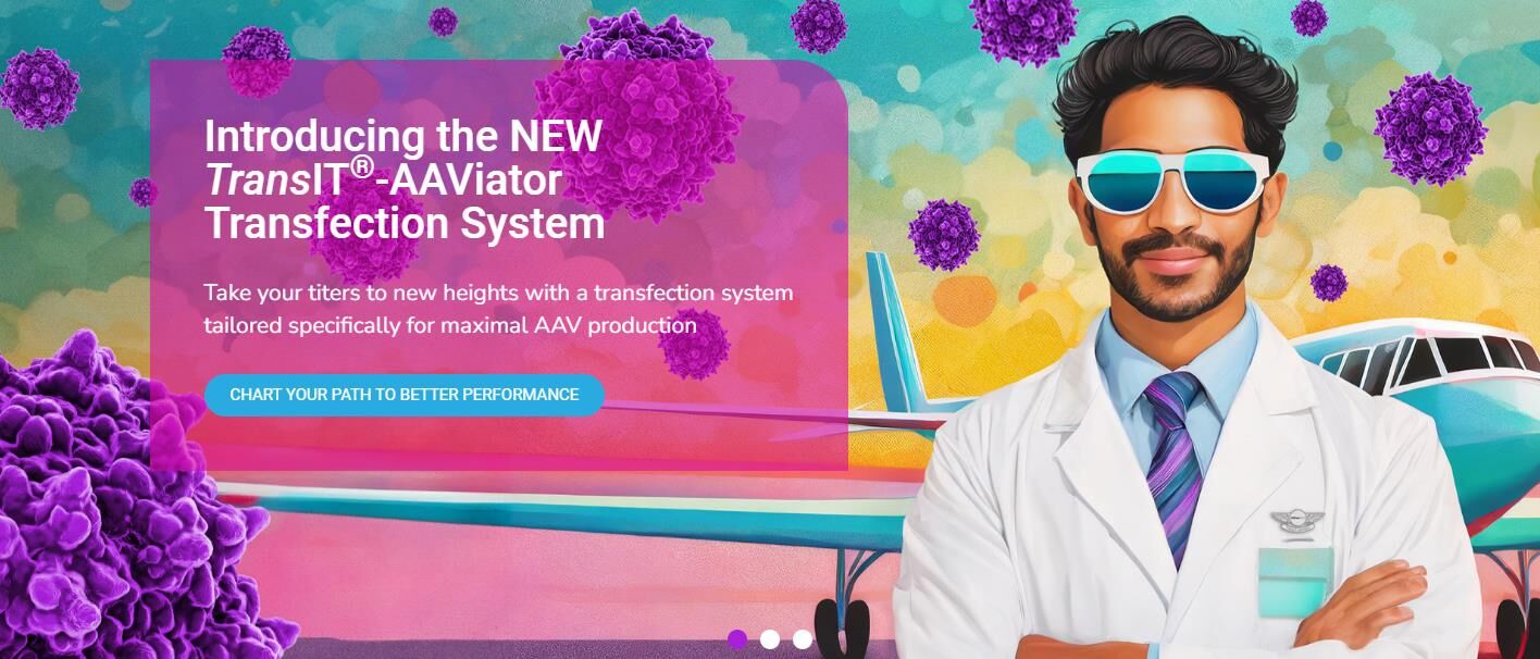 Mirus Bio新上市轉(zhuǎn)染試劑TransIT?-AAViator，基于逆向工程，最大化的提升AAV滴度和實(shí)心率！